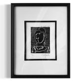 Head of Woman, 2012 - Original Linocut